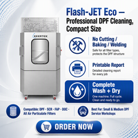 Équipement compact de nettoyage de filtre à particules (DPF) 250L |   Vente en gros directe d'usine |   Filtres pour voitures particulières et véhicules légers |   Flash-JET Eco