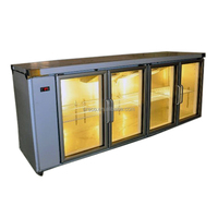 Réfrigérateur de bar sous comptoir à 3 portes avec refroidissement par air, vitrine à bière avec contrôle numérique