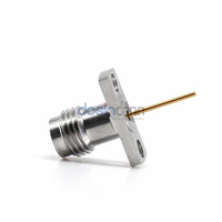 Conector Coaxial RF de 2.4mm, 2 Holes, Montaje en Panel, DC-50GHz, Bajo VSWR, 50 Ohm, Jack Hembra, para Analizador de Redes