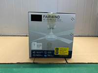 Ventilateur de plafond industriel moderne noir mat et blanc, 52 pouces, commande murale, moteur réversible pour atelier, garage, zone commerciale