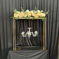 Décoration et fournitures de mariage BYXC, centre de table en métal doré de luxe de haute qualité pour les événements