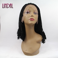 Perruques tressées LINDAL Freetress, tissage afro fait main, perruque tressée blonde africaine
