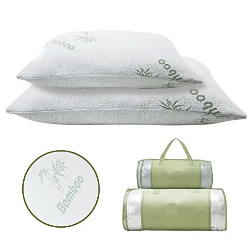 Rahat ve nefes uyku anti-bakteri bambu rendelenmiş bellek köpük yastık standart/kraliçe/kral boyutu