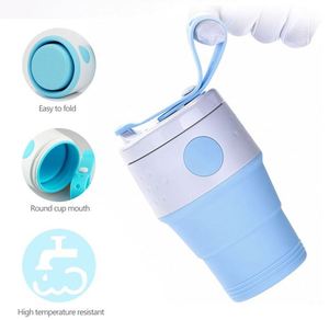 Mug de voyage pliable en plastique personnalisé avec logo, 395 ml, vente en gros, sans BPA, en silicone, avec couvercle - Product Image 2