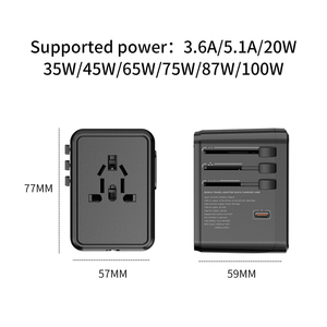 2025 Global Universal Travel Type C PD20W GaN Power Electrical Plug <strong>Multi</strong> Plug <strong>Quick</strong> <strong>Charger</strong> 3 Type-C + 2 USB Adapter - Product Image 2