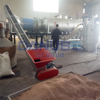 Ligne de production de tiges de carbonisation de coques de riz de haute qualité, machine de carbonisation de coques de riz, four rotatif