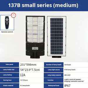 Luce Solare Da Giardino Lampioni Lampade Garden Luci Lampione Stradale Lampadaire solaire à LED - Product Image 5