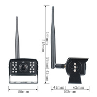 Pantalla táctil de 7 pulgadas Entrada de video inalámbrica de 2 canales BSD Monitor de marcha atrás Sistema de cámara con altavoz para camiones