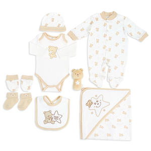Cadeau de douche de bébé 100% coton biologique 0-3 mois bébé costume vêtements barboteuses Ropa Para <span class=keywords><strong>Bebe</strong></span> fournitures Layette nouveau-né vêtements ensemble - Product Image 2
