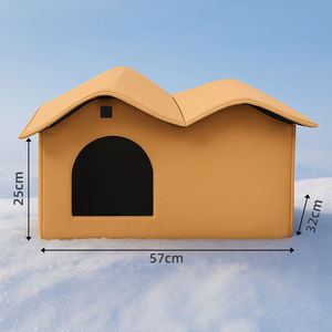 Faltbares haus förmiges Katzen kühlbett, tragbarer Sommer-Eisschutz für Haustiere, geschlossenes, isoliertes Katzen haus für den Innenbereich - Product Image 5