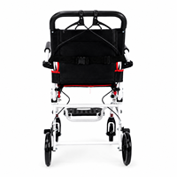 Silla de Ruedas Manual Ultraligera Portátil de 7.7 kg, Plegable, de Aleación de Aluminio, para Viajes y Transporte, con Sistema de Amortiguación, 100 kg