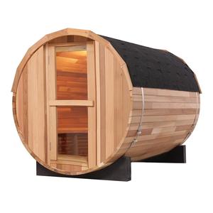 Sauna extérieur moderne en bois de cèdre rouge pour 6 personnes, idéal pour villa, avec fonction vapeur et relaxation - Product Image 1