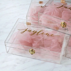 Glamdisplay Personalised Large Clear Acrylic Keepsake Box Perspex Christening Gift Box