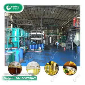 Widely Used Complete Fish Industrial Crude Oil Refinery Plant for Processing Large Scale Edible Vegetable,Cooking,Rice Bran