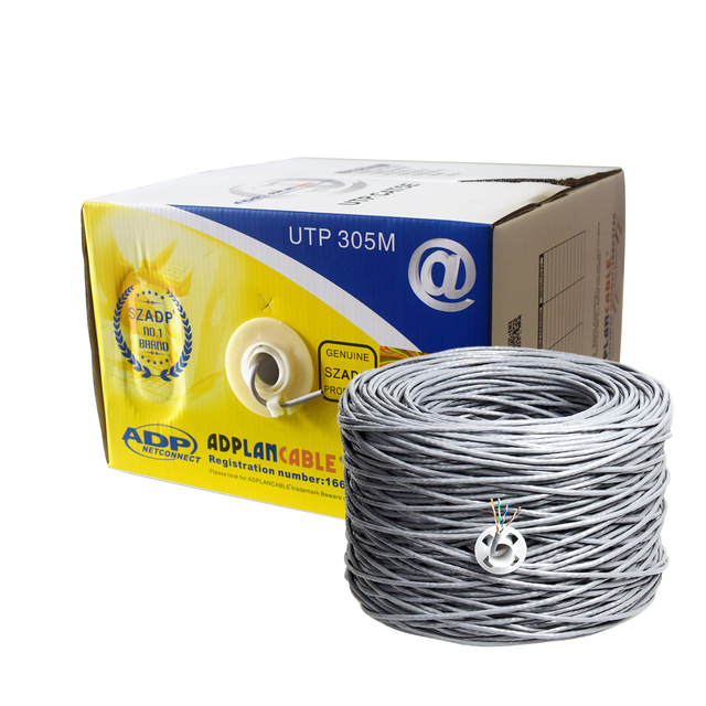 Factory Price SZADP ADP Cat5e Utp 4 Pairs Cca 24awg 0.5mm Lan Cable Network Communication Cable Ethernet Cable 305m