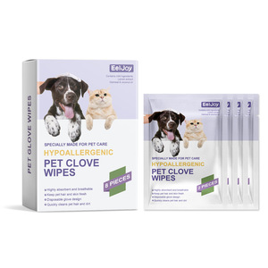 Lingettes compostables pour animaux de compagnie, non parfumées, pour peaux sensibles, lingettes de nettoyage dentaire pour animaux, gants de nettoyage pour animaux - Product Image 3