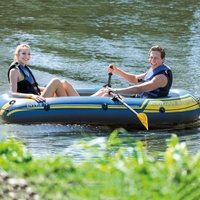 Bateau gonflable INTEX 68367 Challenger 2 pour 2 personnes, 236 x 114 x 41 cm, léger, stable, prêt à la navigation