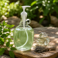 Distributeur de savon liquide en verre de 1 gallon (4L, 3L, 2L) avec pompe et poignée – Grande capacité pour lessive – Vente en gros