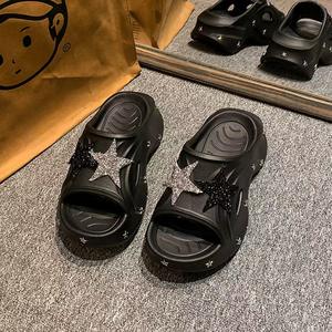 Women's Customizable Luxury Open Summer Beach Sandals High-Heeled Wedges Platform Thicksole Breathable Open Breathable Winter - Product Image 4