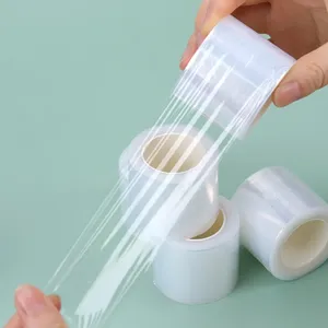 1 rouleau de film de tatouage transparent en plastique 4mm * 200m jetable sourcils cils lèvres nettoyage outil de maquillage - Product Image 5