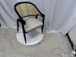 Los mejores sillones de madera más populares de <span class=keywords><strong>XY</strong></span>, silla de mimbre de madera maciza para una sola persona, silla de comedor de restaurante de mimbre - Product Image 5