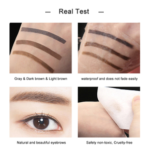 Maquillage professionnel personnalisé marque privée 2-en-1 imperméable à l'eau longue durée Gel minéral mat de haute qualité crayon à sourcils brun cendré - Product Image 4