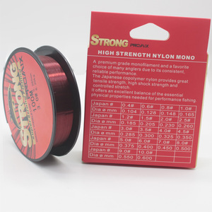 สายเอ็นตกปลาไนลอนโมโนฟิลาเมนต์ Strong Pro Mix ความแข็งแรงสูง 100 เมตร สีแดง สำหรับตกปลาทะเล - Product Image 1