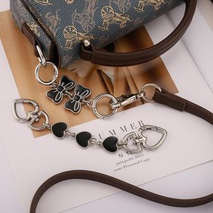 Anbys Silver Bag <b>Chain</b> Purse <b>Extender</b> <b>Chain</b> Purse Strap <b>Extender</b> Bag Charms Black Heart Bow - Product Image 4