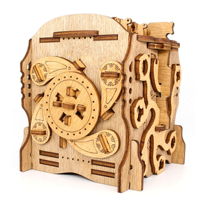 กล่องลับยี่ห้อ YUESHEN รุ่น IDventure กล่องปริศนาไม้ 3 มิติ รูปเรือนาตูลัสของกัปตันนีโม ชิ้นส่วนกลไกทำจากไม้ ผลิตด้วยเครื่อง CNC - Product Image 6