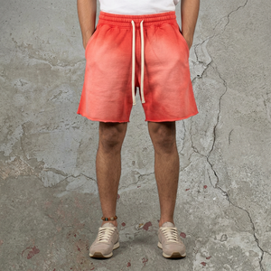 Shorts de survêtement en coton personnalisés pour hommes 2026, style vintage délavé à l'acide avec motif uni et impression numérique, livraison DDP - Product Image 1