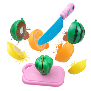 Ensemble de jouets pour enfants pour faire semblant de couper des fruits, jouets de cuisine en plastique pour pizza simulée, pour les enfants de 2 à 4 ans - Product Image 5