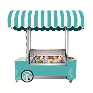 Camion de nourriture électrique, <span class=keywords><strong>remorque</strong></span> de plage, chariot mobile italien pour la vente de glaces, chariot à roues pour la vente en gros - Product Image 3