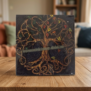 Brûleur d'encens en bois personnalisé en gros, plaque carrée motif arbre, anis étoilé, océan pour la décoration intérieure, extérieure, yoga et salle de sport - Product Image 3