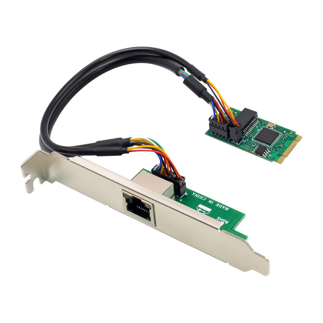 High Speed OEM Sever Lan Card Gigabit Ethernet Interface Nic Minipcie to RJ45 Single Port Network Card for Server
