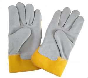 Guantes DE TRABAJO OEM con revestimiento de látex, guantes de seguridad anticalor de Palma reforzada de cuero dividido de vaca, anticorte, anticalor - Product Image 3