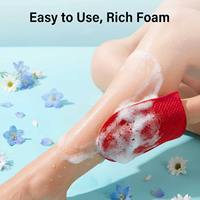 Ensemble de gants exfoliants antibactériens pour le bain et la douche, nettoyage en profondeur, élimination des peaux mortes, gant de gommage corporel lisse et soyeux