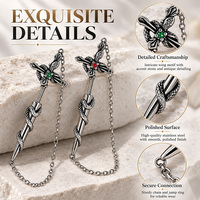 Boucles d'oreilles pendantes en acier inoxydable 316L pour hommes, style gothique punk, bijoux d'oreille moulés, vente en gros
