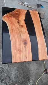 Modern Wooden Epoxy <b>Table</b> – Black & <b>Brown</b> Solid Wood Luxury Furniture, Wholesale Manufacturer & Exporter - Product Image 2