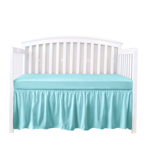 Reversible Baby Crib Skirt Standard Crib Nursery <strong>Bedding</strong> Crib Skirt <strong>Toddler</strong> <strong>Bed</strong> Skirt Organic Cotton Nursery <strong>Bedding</strong> for Baby - Product Image 1