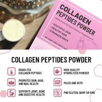 Collagène en poudre à marque privée pour la santé des articulations, des cheveux, des ongles, l'élasticité de la peau et le soutien du système immunitaire
