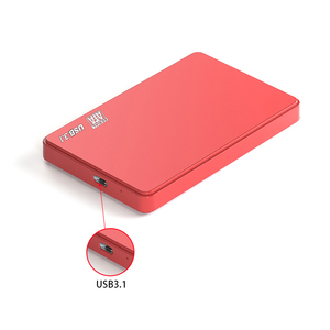 <span class=keywords><strong>2</strong></span> <span class=keywords><strong>5</strong></span> inch Nhựa Màu Đỏ keo đĩa cứng Hộp vít miễn phí USB3 1 bao vây cho sử dụng điện thoại di động - Product Image 3