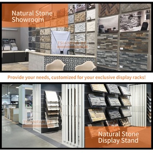 Đô thị thủ công kệ đá hiển thị đá cẩm thạch Giá đá hình dạng tháp Acrylic đứng - Product Image 2