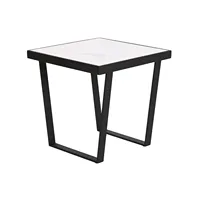 Table d'appoint en métal et céramique 50x50x50cm 10:15cm