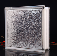 Bloc de verre plat transparent personnalisé en cristal creux Jinghua, moderne, à haute transmission lumineuse, décoratif pour salle de bain, hôtel, usine