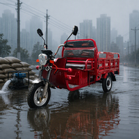 Tricycle Listrik Ukuran Dapat Disesuaikan 1000W dengan Kotak Kargo untuk Penggunaan Pertanian