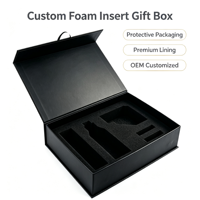 Niedrige Mindestbestellmenge, kostenlose Muster, matte schwarze Magnetbox, stabile flache Magnetbox, Karton-Magnetbox, magnetische Papierbox mit Deckel