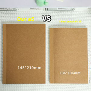 Cuaderno de Papel Kraft Extra Grueso B5 al por Mayor de Fábrica, Simple, 100 <span class=keywords><strong>Hojas</strong></span>, Líneas Horizontales Gruesas y Ampliadas, Cuaderno <span class=keywords><strong>A5</strong></span> - Product Image 3