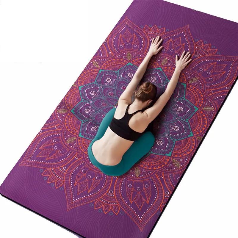 High Density Suede Rubber Pilates Stretching Home Gym Workout Non Slip Anti-Tear Travel Prayer Yoga Mats Fitness Muslim