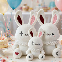 Peluche Lapin Personnalisable avec Logo, Douce et Rembourrée, Plusieurs Couleurs Disponibles, Décoration Maison, Cadeau pour Acheteurs en Gros