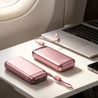 Batterie externe haute capacité Z6 20000mAh 22.5W, charge rapide bidirectionnelle, avec cordon, portable, vente directe usine